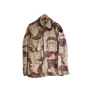 Vintage US Military Jacket Mens Large Desert Storm Chocolate Chip